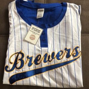 BRAND NWT Victoria’s Secret Sequin Brewers Jersey!